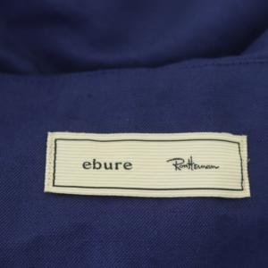 ebure ロンハーマン別注 Botanical Cotton Linen Dress セーラーカラー 36 青