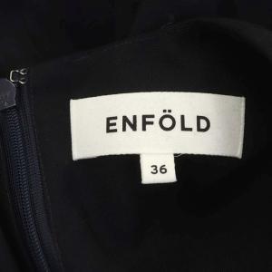 ENFOLD サマーウールオールインワン コンビネゾン テーパード 36 濃紺 ダークネイビー