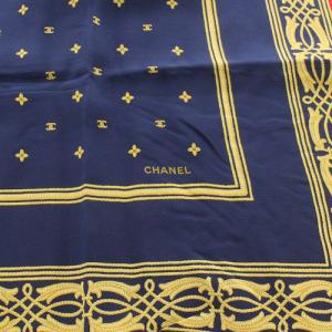 CHANEL スカーフ シルク ココマーク 総柄 マルチカラー