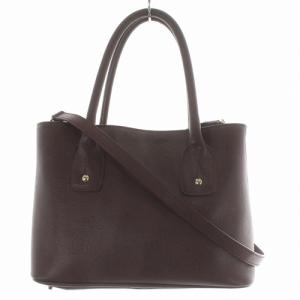 FURLA ショルダーバッグ ハンドバッグ 2way ロゴ レザー ワインレッド