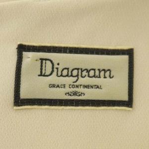 Diagram GRACE CONTINENTAL 刺繍デザインワンピース ミニ ノースリーブ 38 アイボリー ブラック