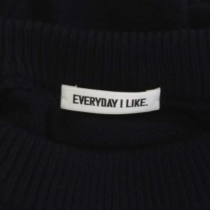 EVERYDAY I LIKE 21SS ベーシックニット セーター プルオーバー 長袖 ネイビー