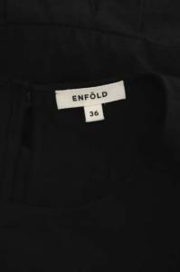 ENFOLD 22SS Washed COバルーンスリーブドレス ワンピース 36 黒