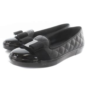 ヴァラ フラットパンプス キルティング レザー 5.5 黒