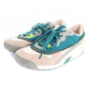 Onitsuka Tiger ADMIX RUNNER スニーカー スエード 切替 22.5cm グリーン ピンク