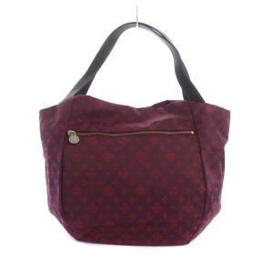 russet トートバッグ ハンドバッグ ナイロン モノグラム ダークレッド