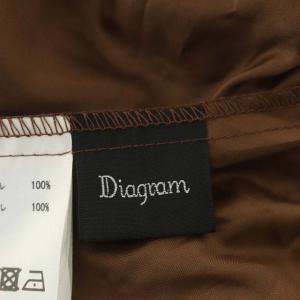 Diagram GRACE CONTINENTAL 21SS ワッシャーティアードスカート ロング プリーツ加工 フレア 36 ブラウン