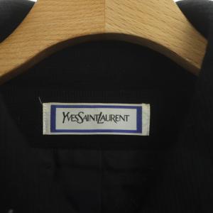 YVES SAINT LAURENT ニットジャケット チェック M ピンク