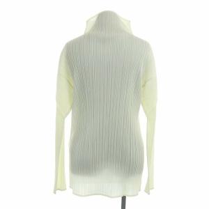 PLEATS PLEASE ISSEY MIYAKE イッセイミヤケ ハイネック プリーツトップス カットソー プルオーバー 長袖 3 アイボリー