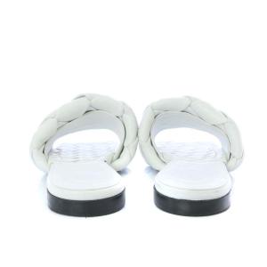 BOTTEGA VENETA 608853 ザ リド イントレチャート サンダル レザー 24.5cm 白