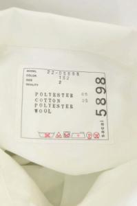 sacai 22SS Suiting Mix Dress ロングワンピース 半袖 ベルト付き 2 白 黒