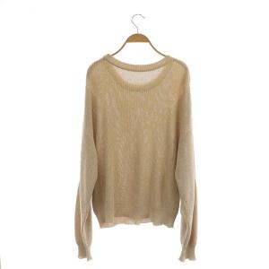 Deuxieme Classe 21SS BEAUTY アゼ クルーネック ニット ライトベージュ