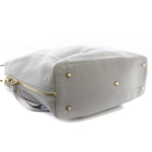 FURLA LIZ ショルダーバッグ ハンドバッグ レザー 2way ロゴ グレー