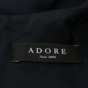 ADORE ノースリーブワンピース Iライン ミモレ丈 ロング 36 紺 ネイビー