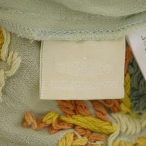 GRACE CONTINENTAL ハイビスカス ボタニカル刺繍 フレアスリーブラウス シアー ボートネック 長袖 34 マルチカラー