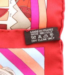 HERMES スカーフ カレ 45 MADEMOISEILLE SOIE 赤