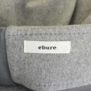 ebure ロングフレアスカート ウール アシンメトリー 38 グレー