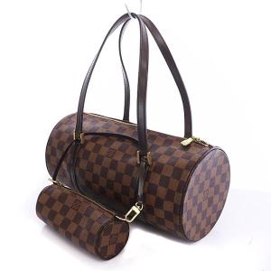 LOUIS VUITTON N51303 パピヨンGM ダミエ ハンドバッグ 茶