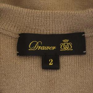 Drawer カシミヤ16G パフショートスリーブニット セーター アシンメトリー 2 ベージュ