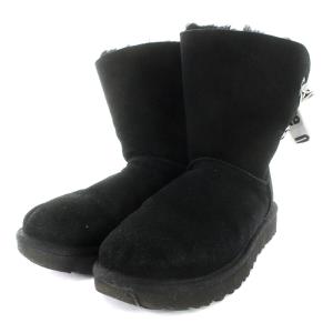 CUSTOMIZABLE BAILEY BOW SHORT ムートンブーツ 23cm ブラック