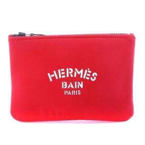 トゥルースフラットMM BAIN フラットポーチ マルチケース レッド