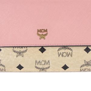 MCM 長財布 ロゴ 総柄 べージュ ピンク