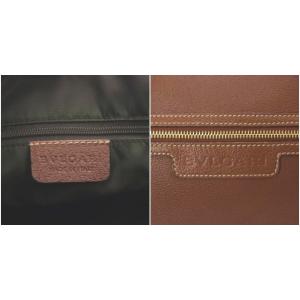 BVLGARI GCEREL ミニボストンバッグ レザー ブラウン