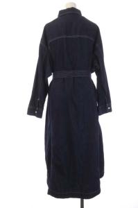 GRACE CONTINENTAL デニムシャツワンピース リボンベルト付き 36 ブルー