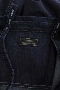 GRACE CONTINENTAL デニムシャツワンピース リボンベルト付き 36 ブルー