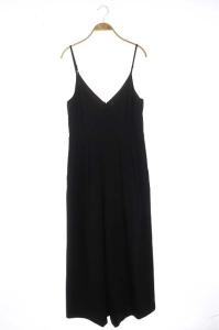 キャミオールインワン ワイドパンツ ストレート 38 黒 ブラック