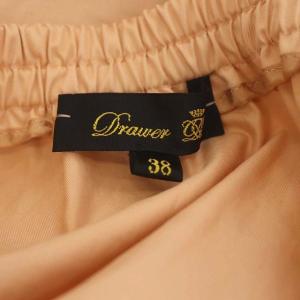 Drawer コットンラップスカート ロング フレア イージー 38 サーモンピンク