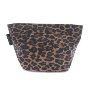Hervé Chapelier ポーチ レオパード ミニ ブラウン