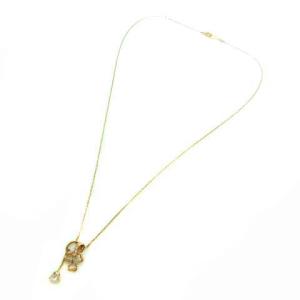 4℃ ダイヤクローバーネックレス K18PG ピンクゴールド