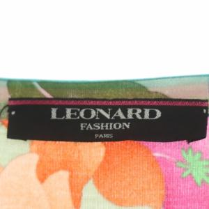 LEONARD フラワー柄Tシャツ カットソー 半袖 プルオーバー M マルチカラー