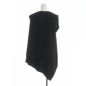 ENFOLD ハイカウントコットンアシンメトリータンクトップカットソー 38 ブラック