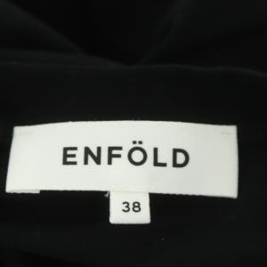 ENFOLD ハイカウントコットンアシンメトリータンクトップカットソー 38 ブラック