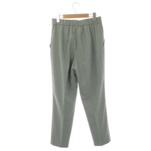 ADORE 20AW クールジョーゼットパンツ テーパード タック ジッパーフライ イージー 38 スモークグリーン