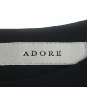 ADORE ドライコンパクトブラウス プルオーバー 半袖 38 紺 ネイビー