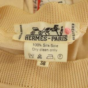 HERMES スカーフニット DIES ET HORE 占星術 シルク カットソー  38 マルチ