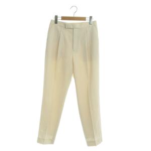 22SS PL/Rツイルテーパードパンツ タック スラックス 36 アイボリー