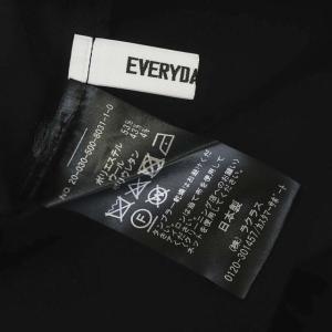 EVERYDAY I LIKE スリットテーパードパンツ スラックス ウール混 34 ブラック