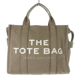 MARC JACOBS THE SMALL TRAVELER TOTE BAG ハンドバッグ キャンバス ロゴ 2way カーキ