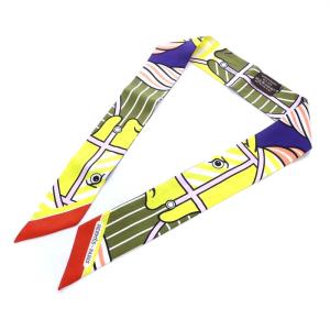  スカーフ ツイリー Quadrige Bayadere リボン シルク マルチカラー