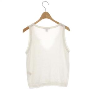 LOUIS VUITTON コットン Vネック タンクトップ Vネック XS 白 ホワイト