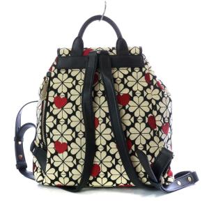 kate spade new york スペードフラワージャカードハート ミディアム フラップ バックパック
