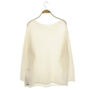 Plage ヨコアミボートネックニット カットソー 長袖 F ホワイト