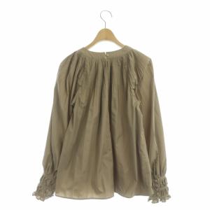 CLANE BALLOON PLEAT TOPS バルーンプリーツトップス ブラウス シャツ 長袖 1 ベージュ
