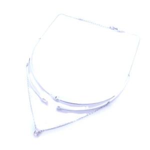 SWAROVSKI 3連チョーカー ネックレス ストーン シルバー