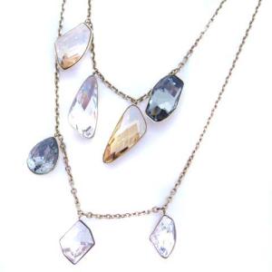 SWAROVSKI Atelier Swarovski by Jason Wu Prisma ネックレス 2連 ストーン ゴールド色