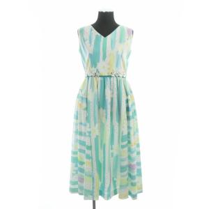 マーガレットワンピース ロング フレア ノースリーブ 0 マルチカラー